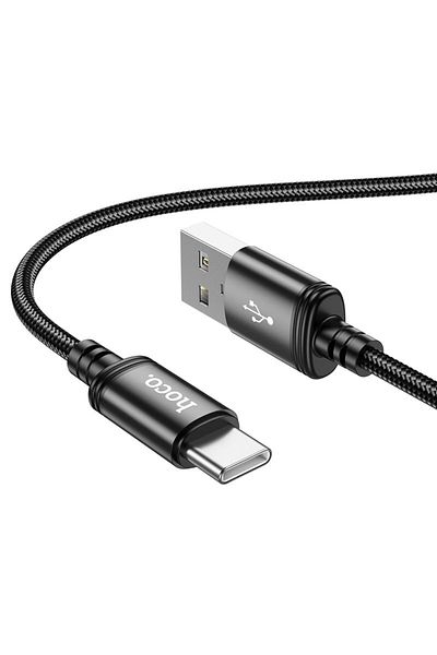 REDz Accessories Cablu USB-A la USB-C, 3A, Hoco X89, 1m, Negru