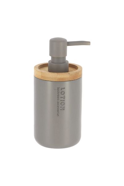 Tendance Polyresin and Bamboo Liquid Soap Dispenser Grey and Brown 280ml