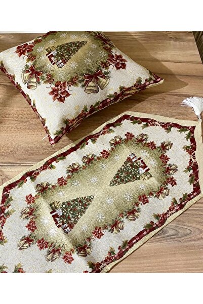 MYHOMEGOBLEN SET DE PERNE DE CRĂCIUN TAPETATĂ ȘI CURTE DE PENTRUĂ