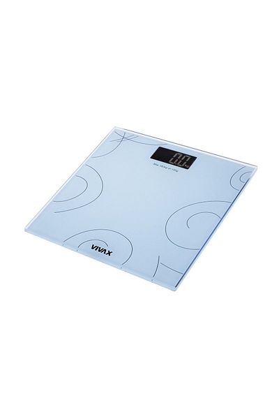 Vivax Oliva Bathroom Scale Vivax PS-158W, 180 Kg, Blue Glass
