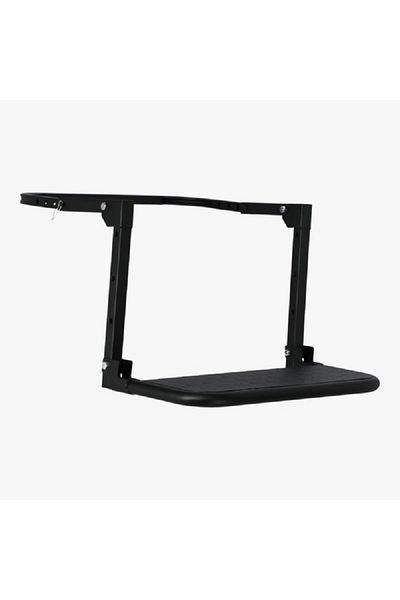 AUTOSMART Steel Adjustable Height Universal Portable Truck Wheel Step Black