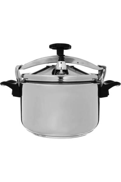 Volcano قدر ضغط بركان من الفولاذ المقاوم للصدأ، 11 لترًا - فضي