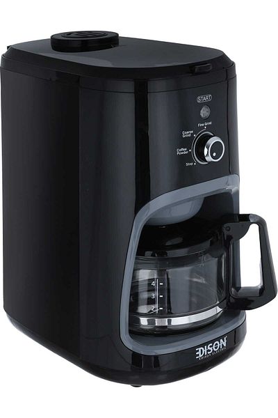 Edison Coffee Maker & Grinder, 900 Watts, 600 Grams, CM/061A-CB - Black