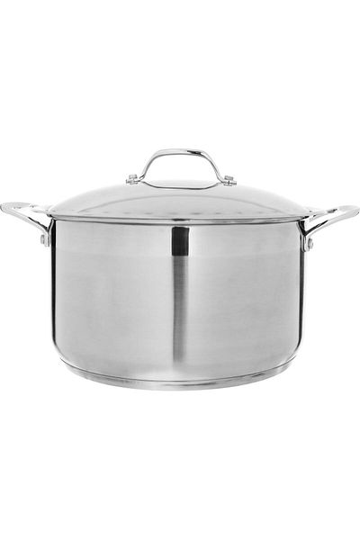 ROCKY Stainless Steel Pot, 26 cm - Silver