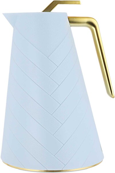 Generic ترمس غلوري، سعة 1 لتر، وعاء داخلي زجاجي، غلاف خارجي بلاستيكي - أزرق