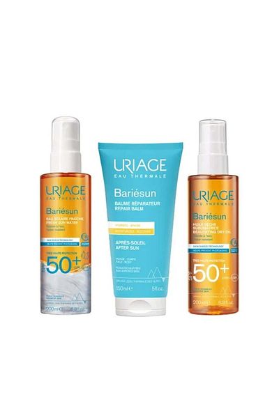 Uriage Bariesun Set – Sun Water Spf50 200ml, Dry Oil Spf50 200ml, After-sun Balm 150ml