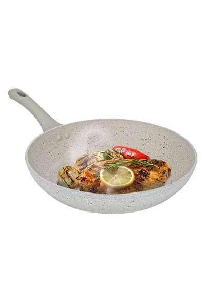 ROCKY Granite Rock Frying Pan, 28 cm - Creamy