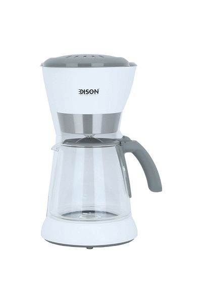 Edison Coffee Maker, Drip, 1.5L, 1000W - White Gray