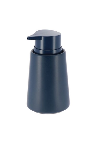 Tendance Elegant and Unique Design Stoneware Round Soap Dispenser Navy Blue 420ml