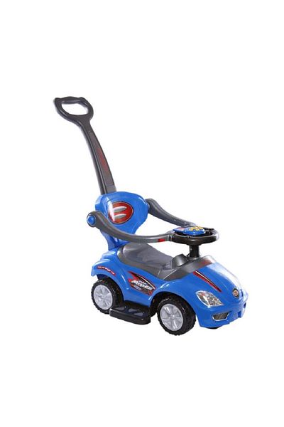 rexa Toddler Ride-On Wagon Stroller – Blue Push Toy for Kids with Handle & Storage
