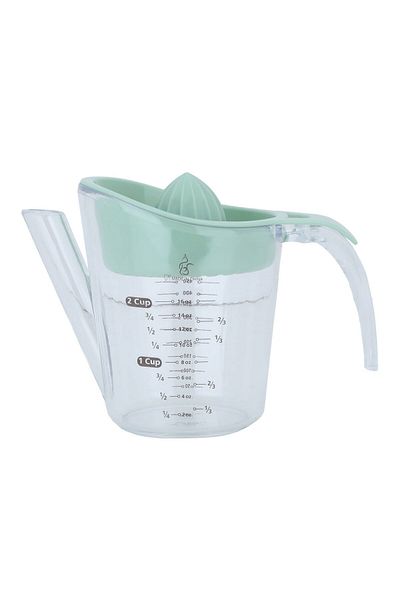 Alsaif Gallery Plastic Measuring Cup with Manual Juicer - Green