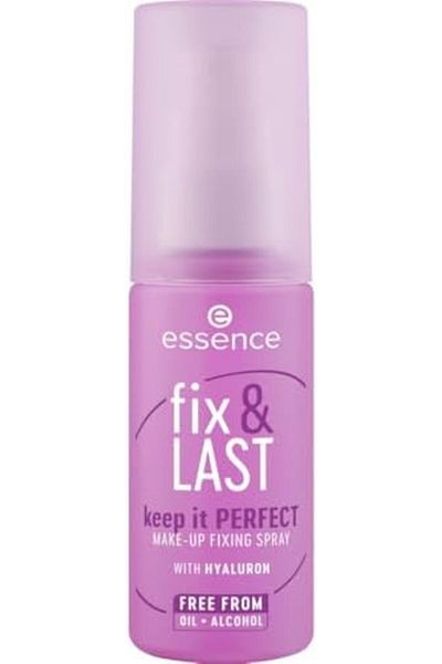 Essence بخاخ تثبيت المكياج Essence Fix & Last Keep It Perfect، شفاف، نباتي، خالٍ من الزيوت والكحول.