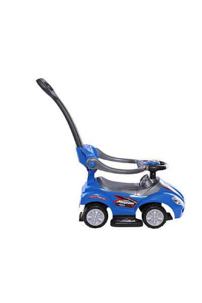 rexa Toddler Ride-On Wagon Stroller – Blue Push Toy for Kids with Handle & Storage