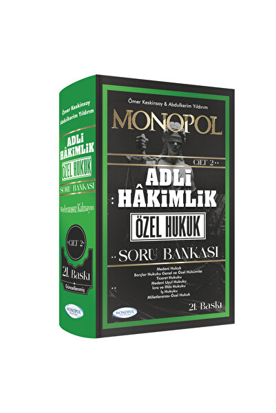 Monopol Yayınları Adli Hâkimlik Açıklamalı Özel Hukuk Soru Bankası 21. Baskı