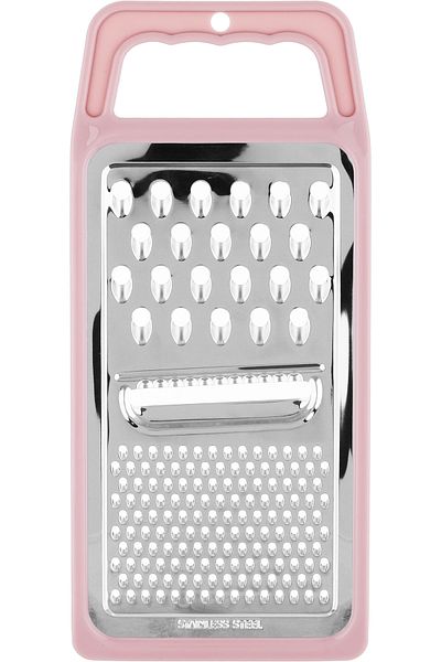 Alsaif Gallery Steel Grater with Plastic Container Alsaif Gallery - Pink Silver