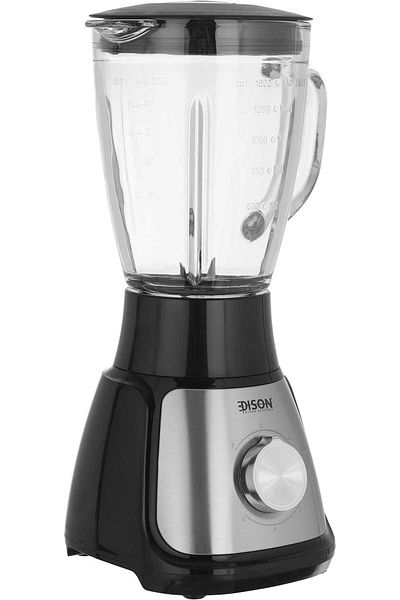 Edison 3×1 Stainless Steel Blender, 500W, 1.5L, 5 Speeds, BL1055MC-CB - Black Silver
