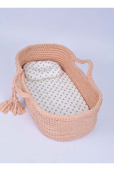 Mini Baby Moment of Joy Baby Moses Basket with Crochet Design