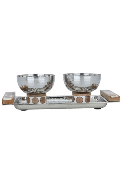 Alsaif Gallery Saif Gallery Silver Yogurt Set, 47.5 x 16 x 9.5 cm, Base