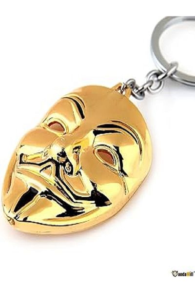 Generic 3pcs VSS Vendata Joker Face Mask Metal Keychain - Perfect for Office