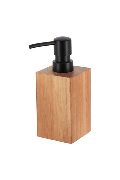 Tendance Elegant Design Wooden Soap and Lotion Dispenser Brown and Black 150ml