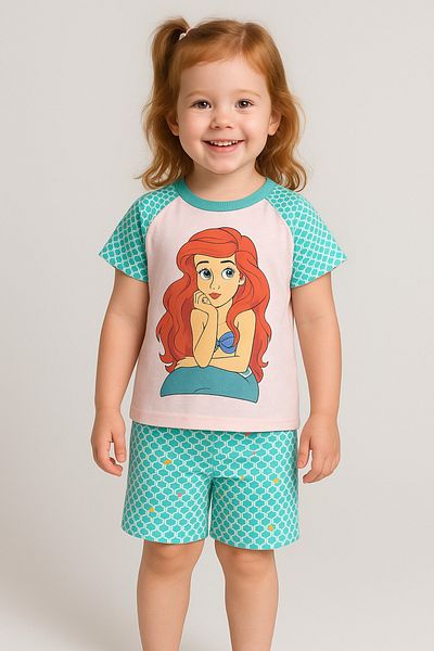 Lilo Co Ariel Print Pajama Set – Aqua