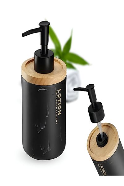 Five Simply Smart Lea Marble Effect Bathroom High Quality Plastic Soap Dispenser