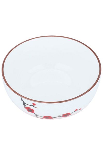 Alsaif Gallery Bowls Porcelain Alsaif Gallery, 4.5 Inch, Flower Pattern - White