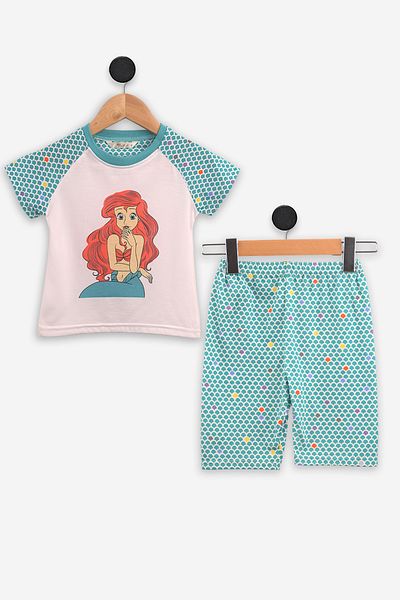 Lilo Co Ariel Print Pajama Set – Aqua