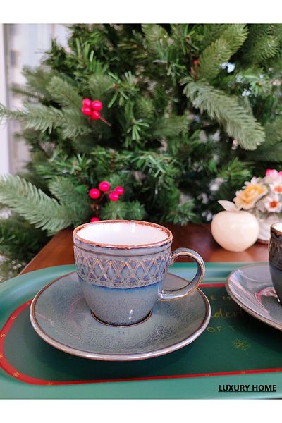 Madame Coco Antique Set of 2 Coffee Cups