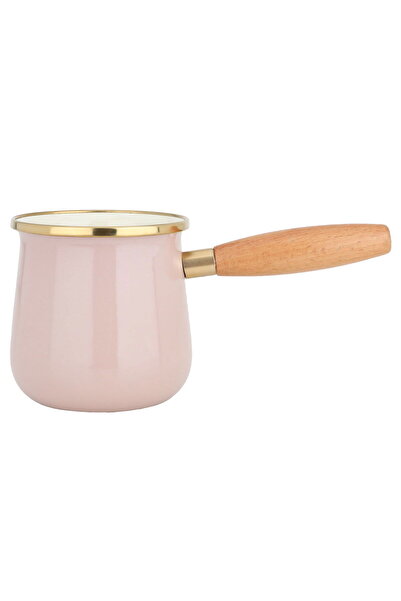 Alsaif Gallery Saif Gallery Steel Coffee Pot, 0.65L, Wooden Handle - Light Pink