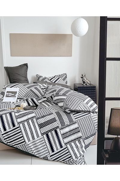 CHIRASO CHIRASO Linen, SUMMER Satin Cotton Fabric, Fitted Sheet 220x240 and Elastic 180x200, 4 Pillowcases