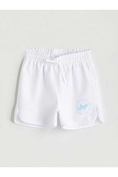 LC Waikiki New Season Girls' Sea Shorts with Elastic Waist - S5Ot90Z4
