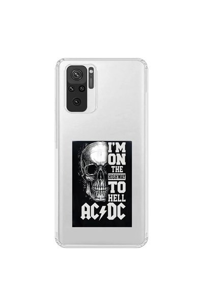 Dali Design Xiaomi Redmi Note 10 Compatible Transparent Case with Ac/Dc Design