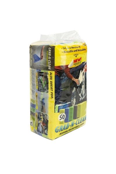 SCHROEDER 50-Piece Non-Abrasive Reusable Microfiber Cleaning Cloth Multicolor