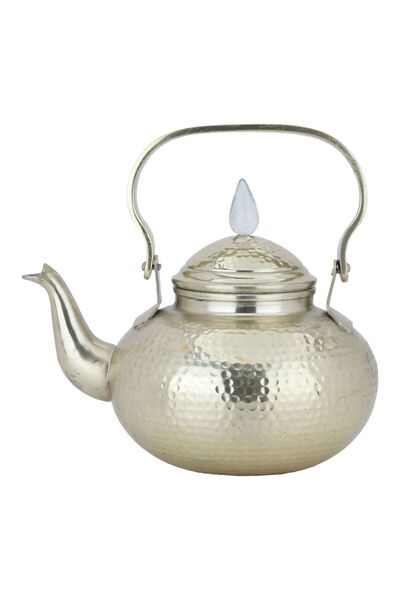 Alsaif Gallery Saif Gallery Steel Tea Kettle, 1.2L, Round - Silver