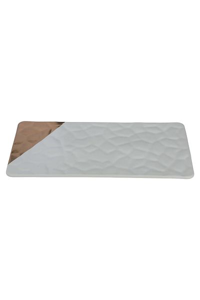 Alsaif Gallery Porcelain Serving Plate from Alsaif Gallery, Flat Rectangle - White