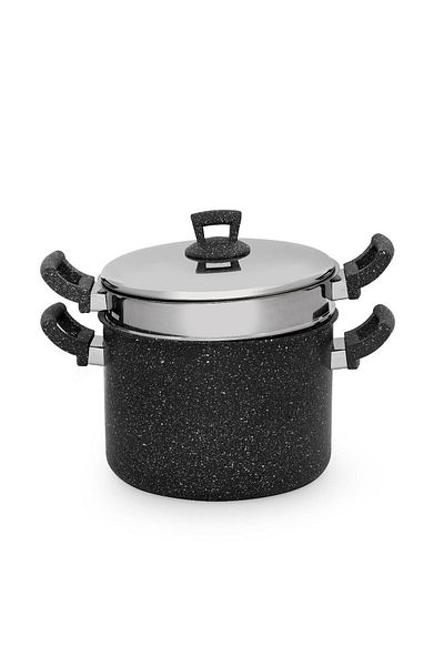 Alsaif Gallery Granite Pot Alsaif Gallery (Haskfr), Double, 26 cm - Black
