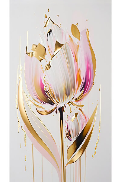 Harikabirev HARİKABİREV|PEMBE-GOLD GÜL KOMBİNİ (ROSE) |PLEKSİ ÇERÇEVELİ MDF PLKSMDF