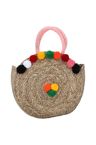 Alsaif Gallery Straw Bag, 40×40 cm - Beige