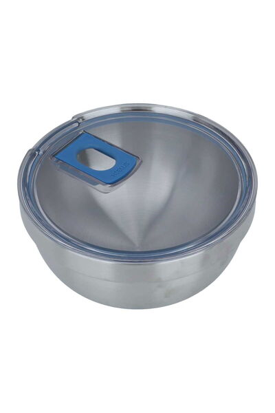 Generic Al Saif Gallery Steel Food Container, 600 ml, Deep Round with Lid - S...