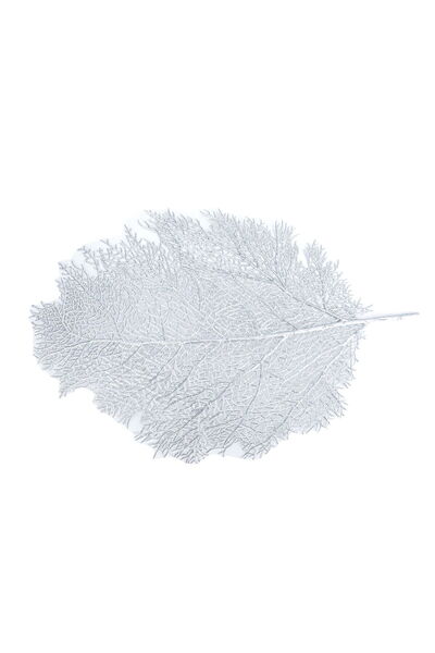 Alsaif Gallery Tablecloth, 55x35 cm, Leaf Shape - Silver