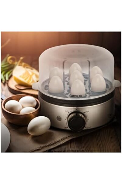 ARSHA Arshia Egg Boiler – 7-Egg Capacity, 400W, Adjustable Hardness Levels, IPCS Precision Cooking