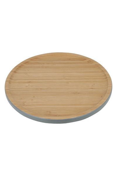 Alsaif Gallery Cake Serving Stand, Alsaif Gallery wooden, 30×9.6 cm, Grey Rim with Base