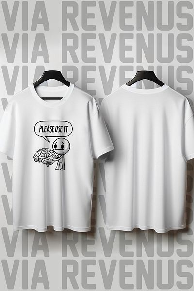 Vordevia Vă rugăm să folosiți tricou unisex cu decolteu mare imprimat