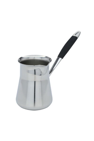 Alsaif Gallery Saif Gallery Steel Water Jug, 250ml, Black-Silver Silicone Handle