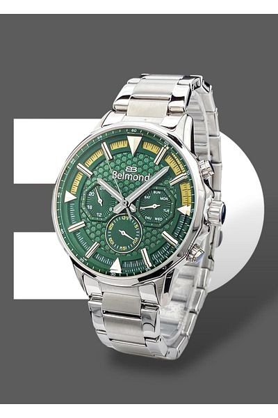 Belmond Original 2 Years Warranty Functions Active 5 Atm Waterproof Steel Band Men Wristwatch