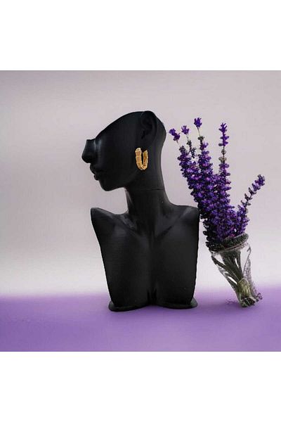 feyza collection Vip Steel Earrings with Cascading Zircon Stone