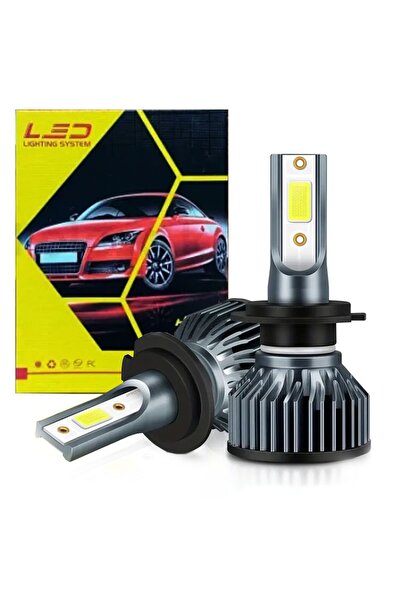 SONORH LED Bulbs H7, 100W, 12000 Lumen, 2 Pieces, Canbus Plug&Play, 12-24V, Copper Fan and Cooling Rod