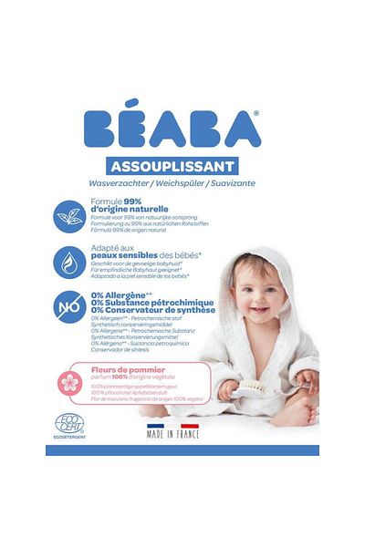 Beaba Beaba Mar Flowers Fabric Softener 1 L/40 washes, Ecocert Certified
