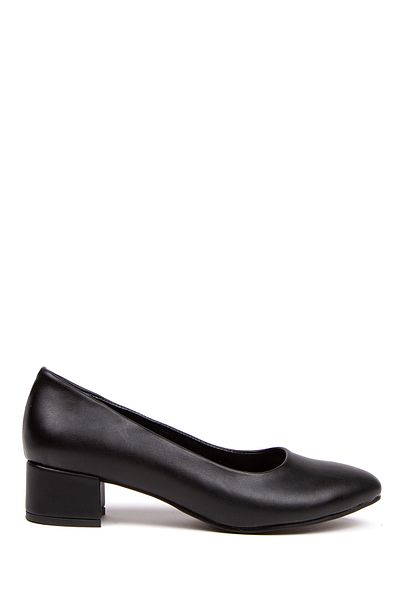 MFT AYAKKABI Women's 3 cm Heeled Short Thick Heeled Shoes and Bag Set